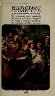 Tapa de Four great comedies of the Restoration and eighteenth century