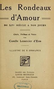 Tapa de Les Rondeaux d'amour du XIVe siècle à nos jours. Choix