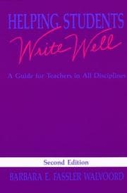 Tapa de Helping students write well