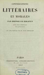 Tapa de Conservations littéraires et morales