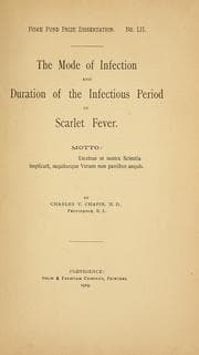 Tapa de The mode of infection and duration of the infectious period in scarlet fever