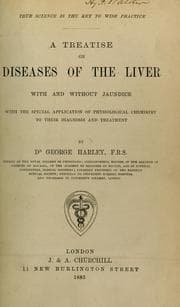 Tapa de A treatise on diseases of the liver with and without jaundice