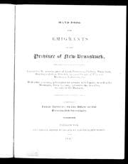 Tapa de Hand book for emigrants to the province of New Brunswick