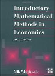 Tapa de Introductory mathematical methods in economics