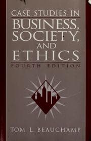 Tapa de Case studies in business, society, and ethics