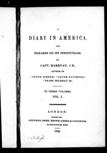Tapa de A diary in America
