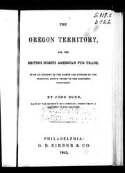 Tapa de The Oregon Territory, and the British North American fur trade