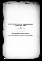 Tapa de Notes on the lungs of one of Koch's earliest tuberculin patients