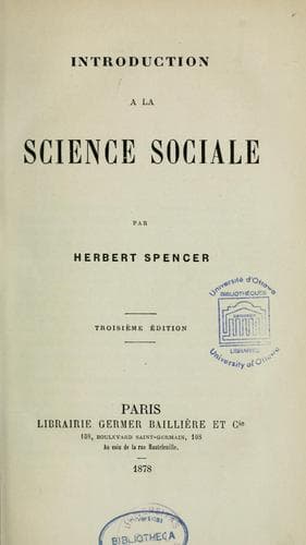 Tapa de Introduction à la science sociale \