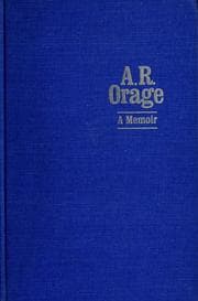 Tapa de A. R. Orage