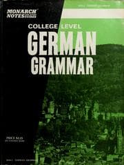 Tapa de German grammar, college level