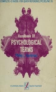 Tapa de Handbook of psychological terms