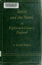 Tapa de Satire and the novel in eighteenth-century England