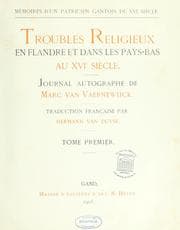 Tapa de Mémoires d'un patricien gantois du XVIe siècle