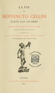 Tapa de La vie de Benvenuto Cellini