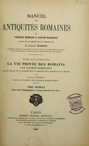 Tapa de La Vie privée des Romains