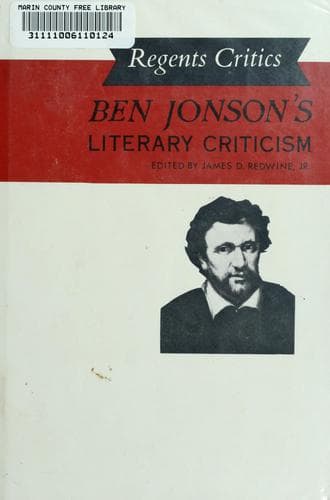 Tapa de Ben Jonson's literary criticism