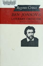 Tapa de Ben Jonson's literary criticism