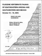 Tapa de Pliocene Vertebrate Faunas of Southeastern Arizona and Southwestern New Mexico