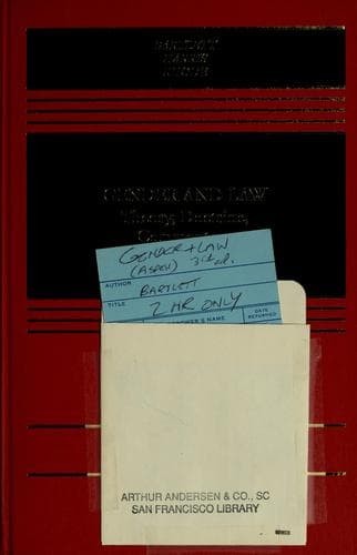 Tapa de Gender and law
