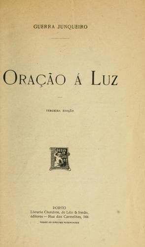 Tapa de Oração á luz