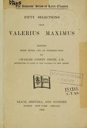 Tapa de Fifty selections from Valerius Maximus