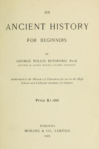 Tapa de An ancient history for beginners