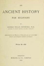 Tapa de An ancient history for beginners
