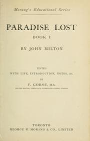Tapa de Paradise Lost book I: edited with life, introductory notes, &c