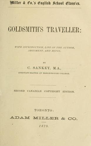 Tapa de Goldsmith's Traveller