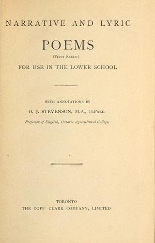 Tapa de Narrative and lyric poems