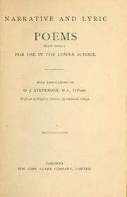 Tapa de Narrative and lyric poems