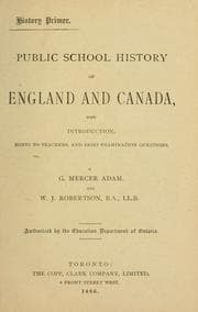 Tapa de Public school history of England and Canada