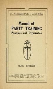 Tapa de Manual of party training