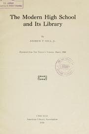 Tapa de The modern high school and its library
