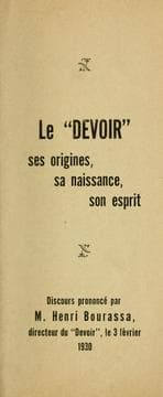 Tapa de Le "Devoir": ses origines, sa naissance, son esprit