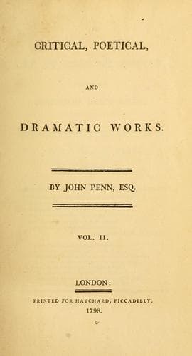 Tapa de Critical, poetical, and dramatic works