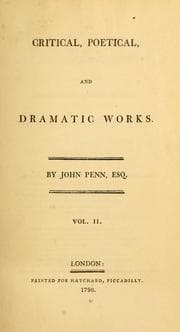 Tapa de Critical, poetical, and dramatic works