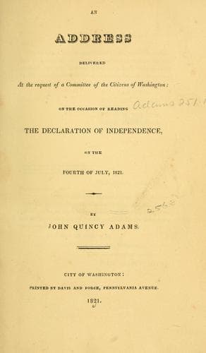 Tapa de An address delivered at the request of a committee of the citizens of Washington