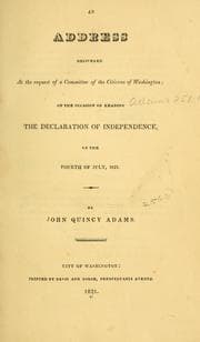 Tapa de An address delivered at the request of a committee of the citizens of Washington