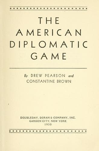 Tapa de The American diplomatic game