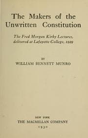 Tapa de The makers of the unwritten constitution