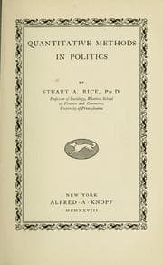 Tapa de Quantitative methods in politics
