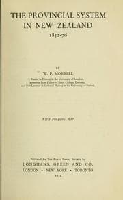 Tapa de The provincial system in New Zealand, 1852-76