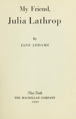 Tapa de My friend, Julia Lathrop