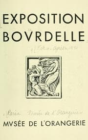 Tapa de Exposition Bourdelle, Musee de l'Orangie 14 fev.-6 avril 1931