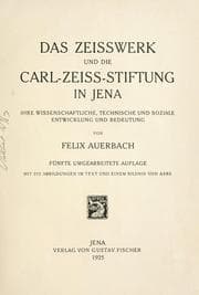 Tapa de Das Zeisswerk und die Carl-Zeiss-Stiftung in Jena