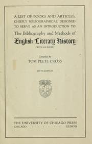 Tapa de A list of books and articles, chiefly bibliographical, designed to serve as an introd. to the bibliography and methods of English literary history, with an index