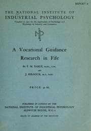 Tapa de A vocational guidance research in Fife