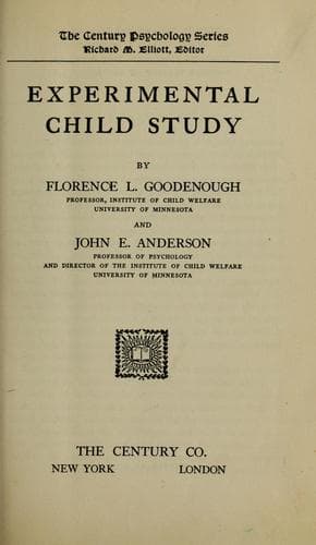 Tapa de Experimental child study